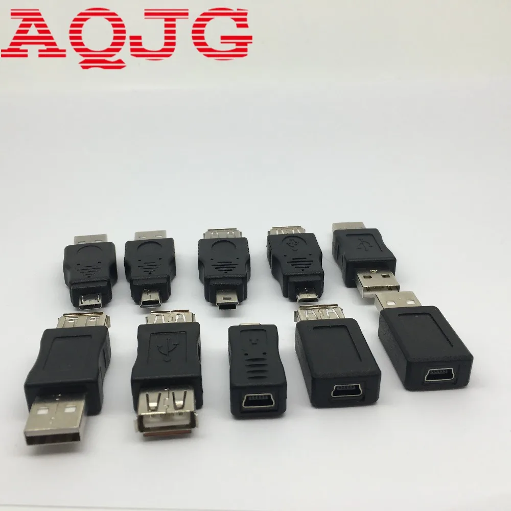 USB OTG адаптер Коннектор 5 контактный переходник преобразователь штекер гнездо Micro