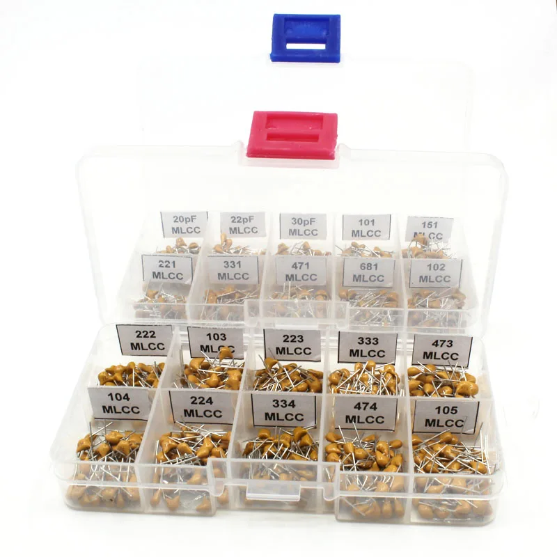 ( 1000pcs/много) 20 values*50pcs=1000pcs этилированного многослойных/монолитных керамических