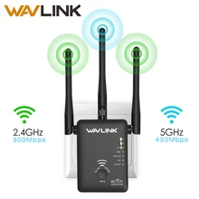 Wavlink AC750 беспроводной wifi удлинитель/ретранслятор/маршрутизатор двухдиапазонный wifi диапазон расширитель сигнала усилитель с 3 внешними антеннами WPS