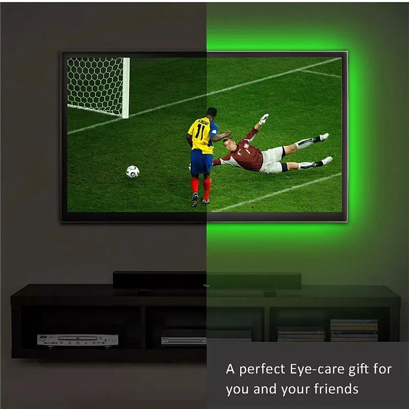 USB DC 5V ТВ фоновая полоса света 5050 SMD 30 светодиодов/м RGB IP30 IP65 Светодиодная лента с 44