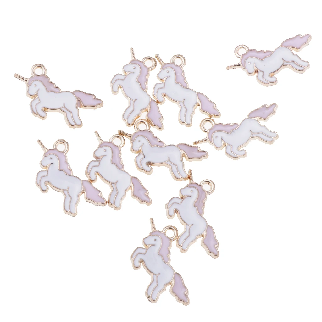 MagiDeal 40Pcs Unicorn Charms Pendant Findings Beads Jewelry Making Crafts
