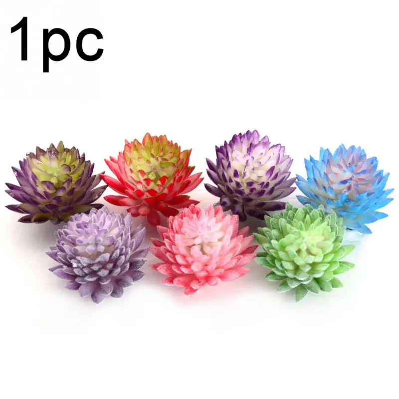 Mini Artificial Plant Home Decor Bonsai Succulent Realistic Floral PVC