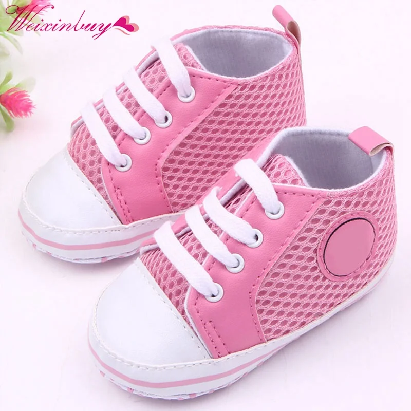 Weixincompra zapatos de bebé para niña con cordones Primeros pasos zapatillas de bebé zapatillas infantiles de fondo suave Prewalker Weixincompra zapatos de bebé para niña con cordones Primeros pasos zapatillas de bebé zapatillas infantiles de fondo suave Prewalker