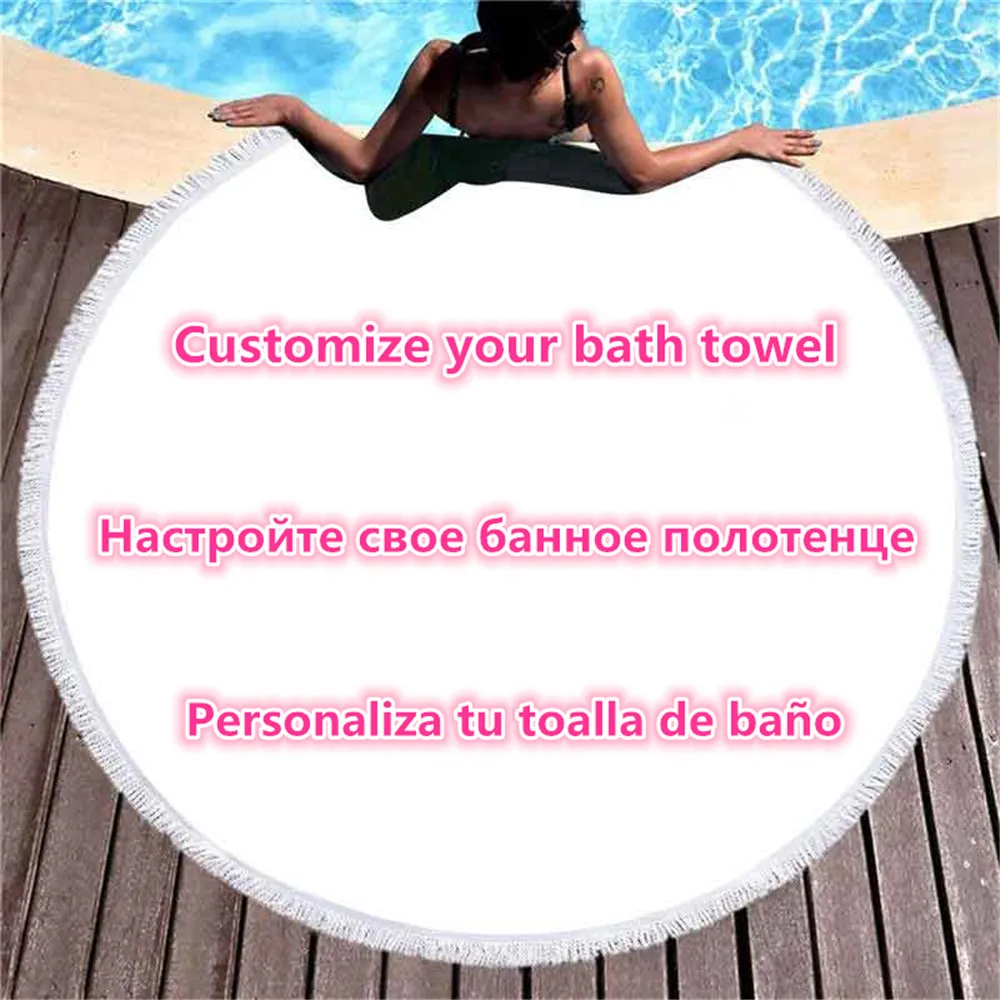 Microfiber-Towel-White-Beach-Towel-for-Adult-Kids-Yoga-Mat-Tassel-Large-Round-Towel-Cotton-150cm