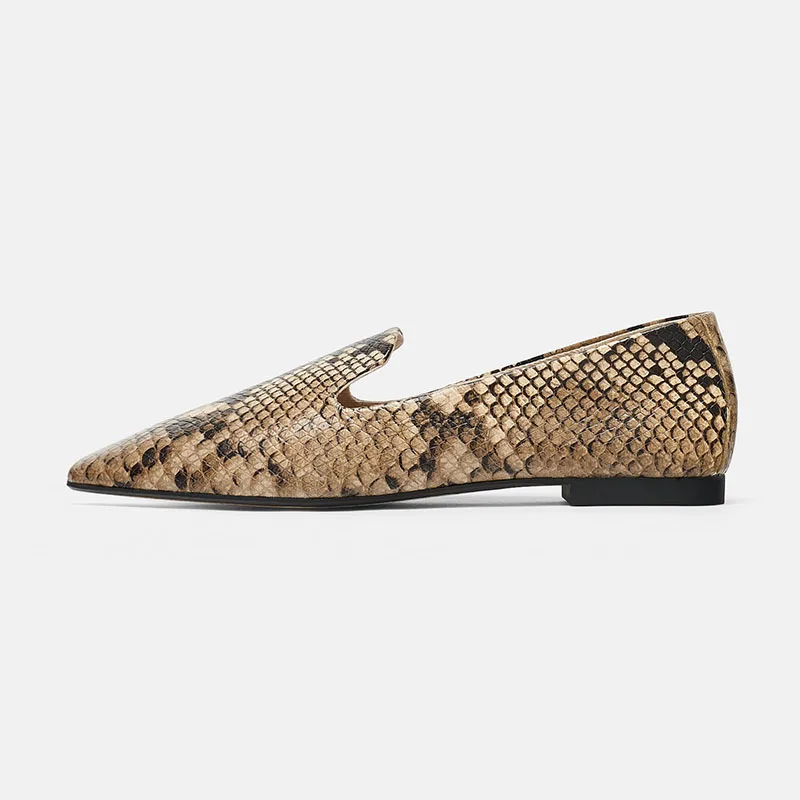 Mocassins Femmes Prints sur Plats automne 2019 Ty01 Slip Pour Snakelike Élégant Matures Bout Femme Printemps Pointu Chaussures Adulte Loisirs Animal FwSBnqwdf1