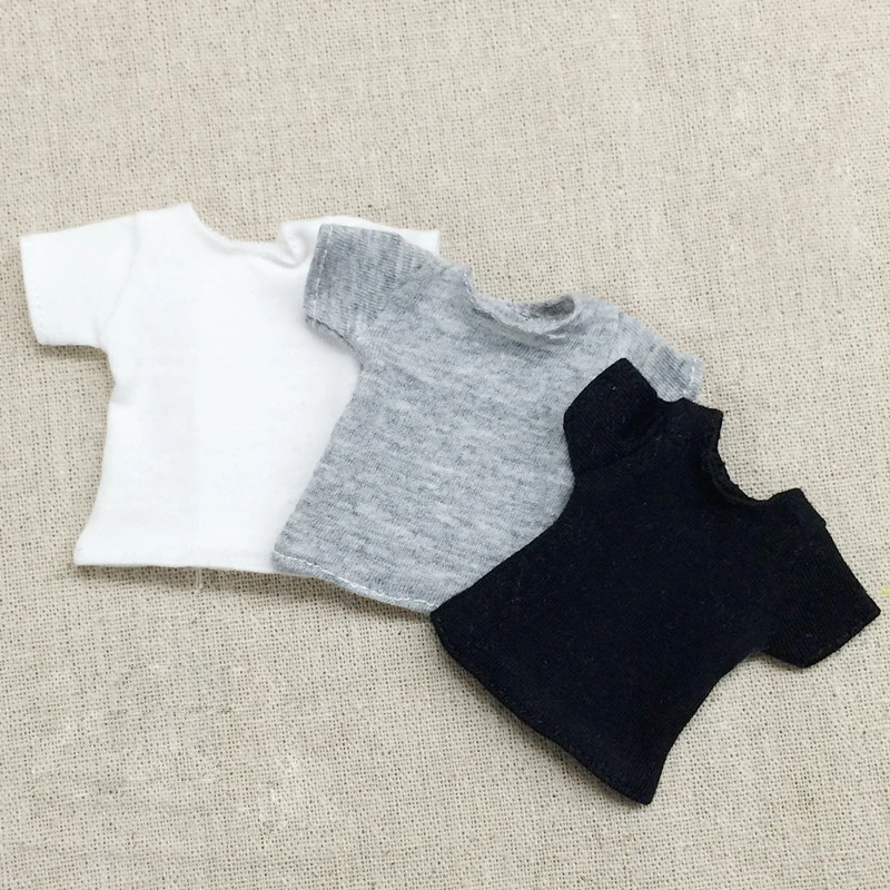 Barbie doll clothes Doll clothes accessories Doll clothes Doll accessories 1PCS 1/6 Doll's T Shirt for blyth Causal Clothes barbi shirts for Licca Azone kurhn Doll Shirt Accessories