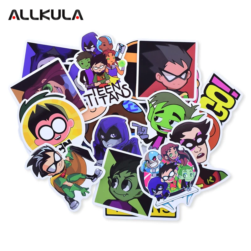 

25pcs Teen Titans Go Stickers Funny Kids Toy Sticker for DIY Luggage Laptop Skateboard Motorcycle Phone Waterproof Sticker