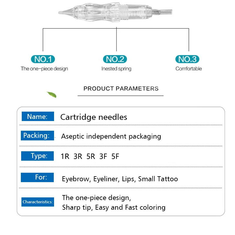 Плазменный ручка татуировки иглы M1/RM/RS/RL игла для бровей принадлежности для татуировки Одноразовые полу-татуаж татуировки картридж игла