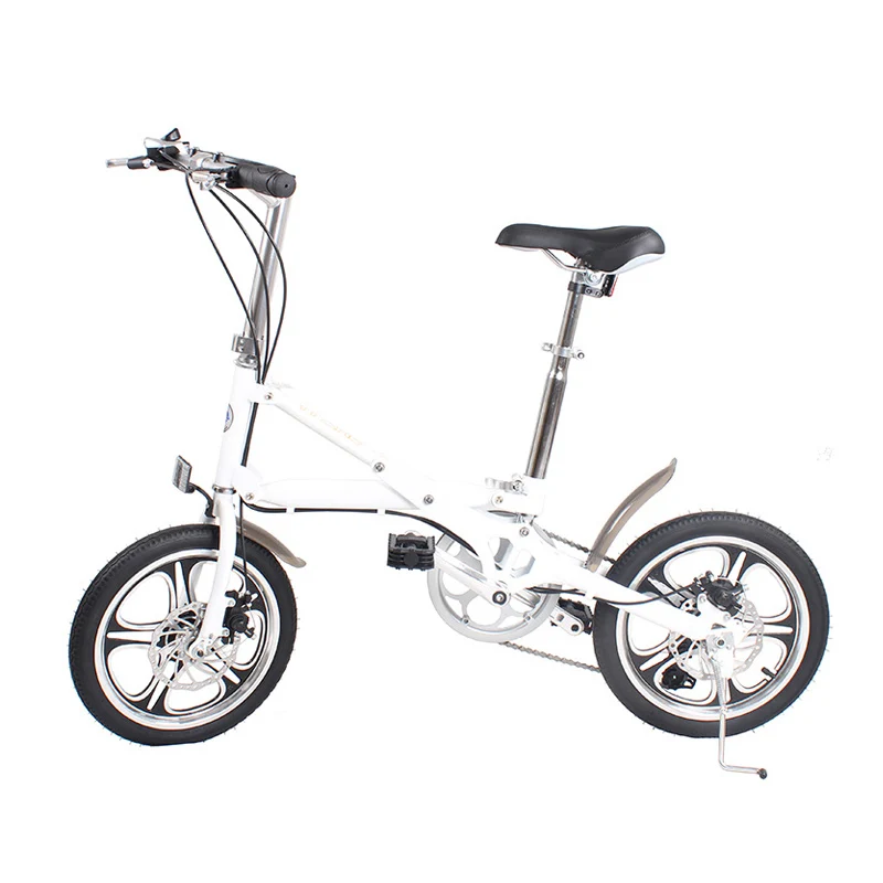 16-дюймовый складной велосипед Алюминий 7-скорость и односкоростного велосипеда в светильник складной велосипед, который может быть к нему по своему желанию - Цвет: white 7 speed
