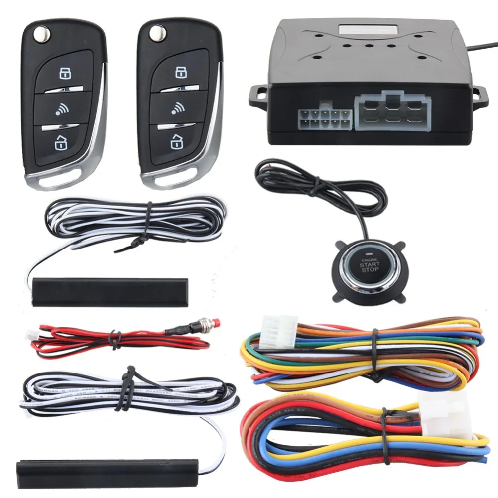 Easyguard Car Security Alarm System With Pke Passive Keyless Entry Remote Lock Remote Engine