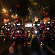 Светильник с голосовым управлением Nestest Marvel Мстители Endgame Железный человек фигурка Коллекционная украшение автомобиля и ароматерапия автомобиля