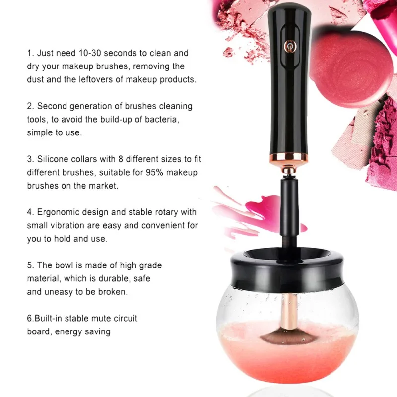 

Electric Makeup Brush Cleaner Convenient Silicone Make up Brushes Washing Cleanser Cleaning Tool Machine