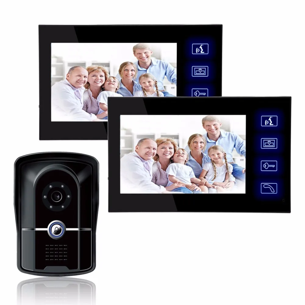 Smartyiba 2*7 "монитор видео дверь домофон телефон проводной визуальный видеодомофон громкой связи системы домашнего аудио домофон