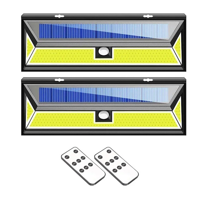 1000LM высокая яркость 180 светодиодов Солнечная лампа 1/2 упаковка PIR датчик движения настенный светильник IP65 Водонепроницаемый аварийный беспроводной светильник безопасности - Испускаемый цвет: 2 Pack