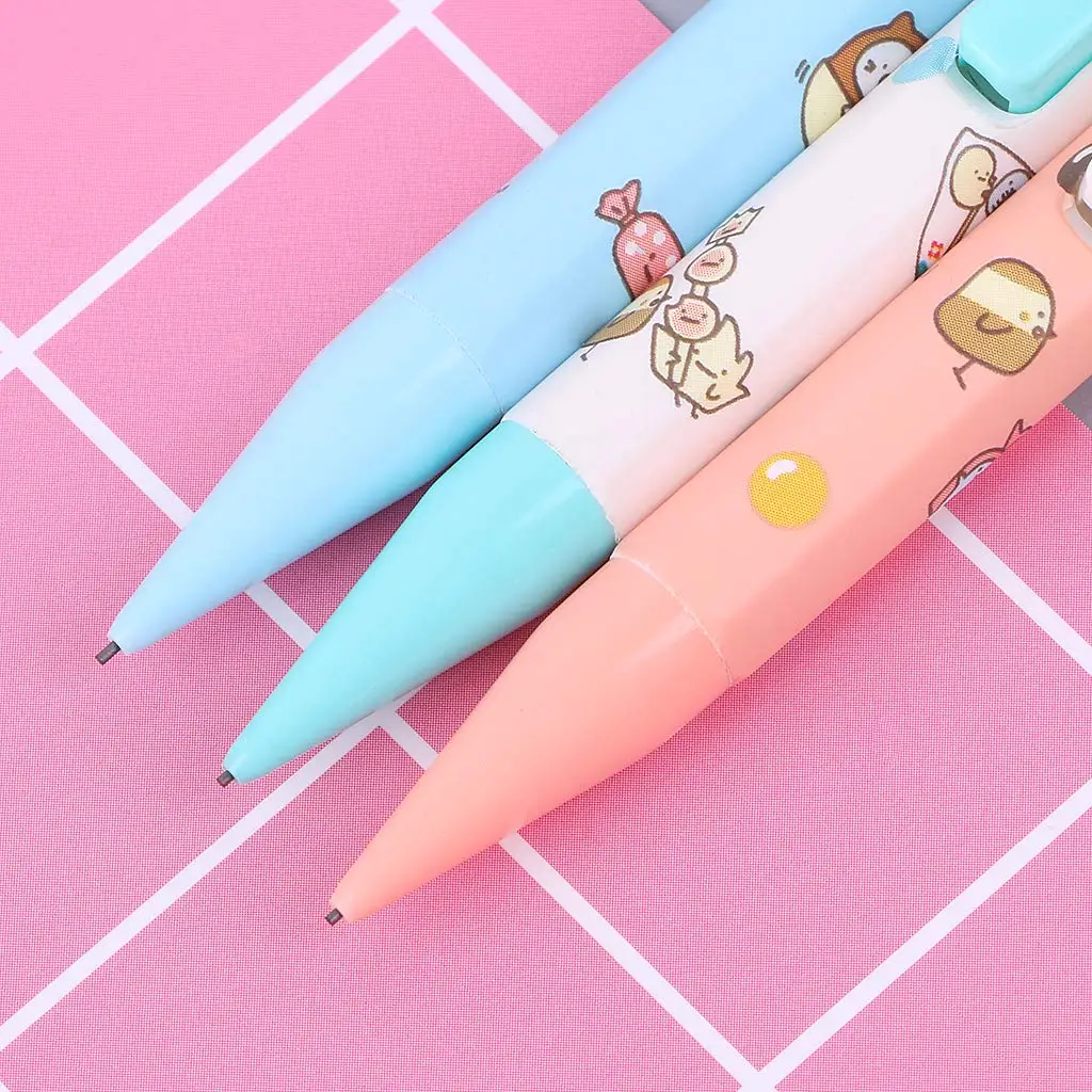 Redriver милый Пресс автоматический механический карандаш с ластиком, Kawaii суши риса стиль школьные принадлежности для офиса(3 шт