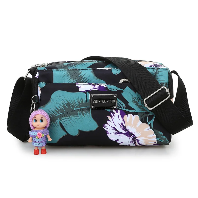 Сумка-мессенджер с цветочным принтом, милая сумка на плечо в деревенском стиле, легкая сумка через плечо на молнии, женская модная сумка для отдыха с клапаном
