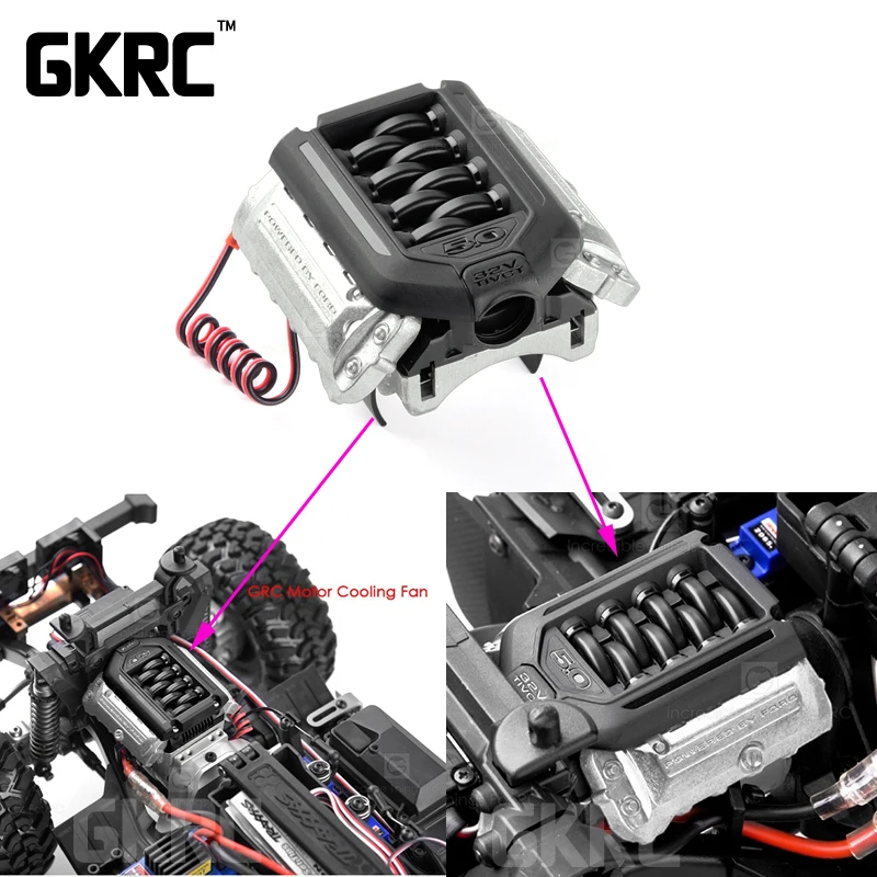 

Simulate F11 V8 5.0 Engine Radiator Double Fan For 1/10 Rc Crawler Car Traxxas Trx4 Defender Bronco Axial Scx10 Rc4wd D90 90046