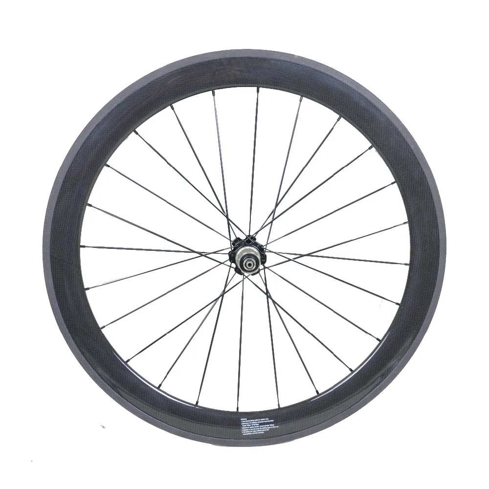 Excellent WINCE DengFu 700C Carbon Road Wheel 21mm Width 56mm Tubelar Basalt Braking Surface with Full Carbon Spokes 3
