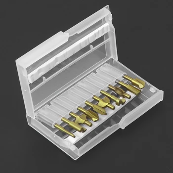 

10Pcs Titanium Router Wood Milling Cutter Bits Fits Rotary Tool Set 1/8" Shank