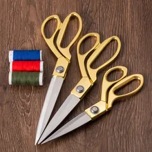 Vintage Modern High Quility Stainless Steel Sewing Scissors For Fabric Clothes Tailor Scissors Golden Sharp Blade Accessory burdastyle sewing vintage modern