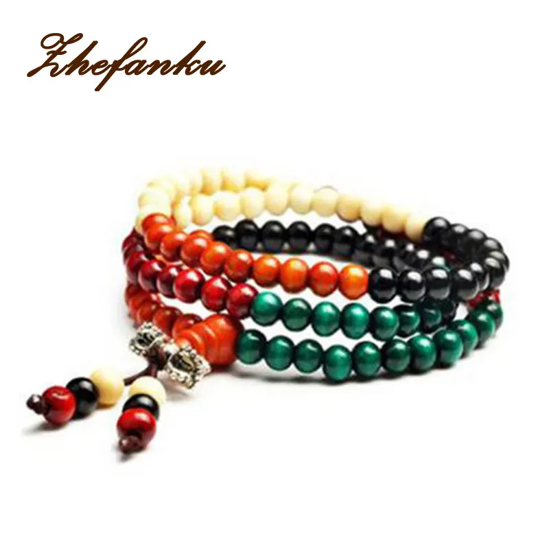 

2017 New Fashion Sandalwood Buddhist Buddha Meditation 6mm 108 Prayer Bead Mala Bracelet Necklace