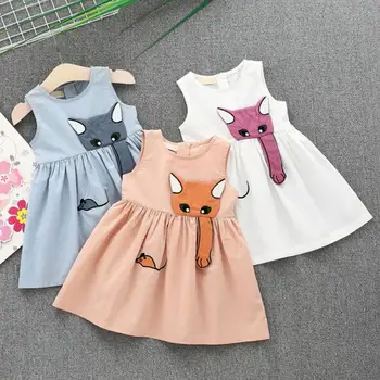 

TELOTUNY 2018 kids dresses for baby girls Summer Newborn Baby Girls Cartoon Muse Dress Sleeveless Beach Sundress Clothes a12