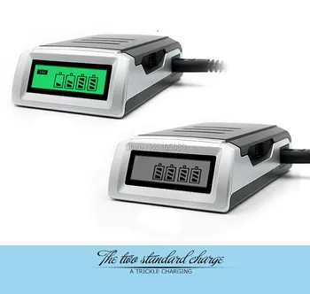 

AAA AA NI-MH NI-CD Battery Charger with AC100-240V 4-CHANNEL LCD Battery charger Short circuit protection flip cover led indit