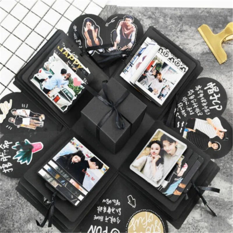 

Hexagon 5 Layer 6 Sided Explosion Gift Box Innovative DIY Photo Album Paper 1pcs Hot New Surprise Storage Box