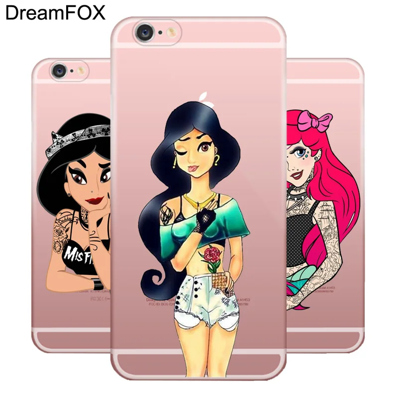 Goede DREAMFOX L095 Tatton Prinses Meisjes Zachte TPU Silicone Case Cover Voor Apple iPhone X XR XS Max 8 7 6 6 s Plus 5 5 s SE 5C 4 4 s