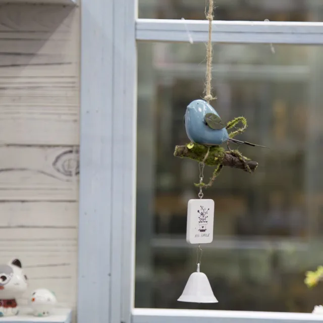 Ceramic Bird Wind Chimes Ornament Nordic Animal Decor Home Wall Hanging