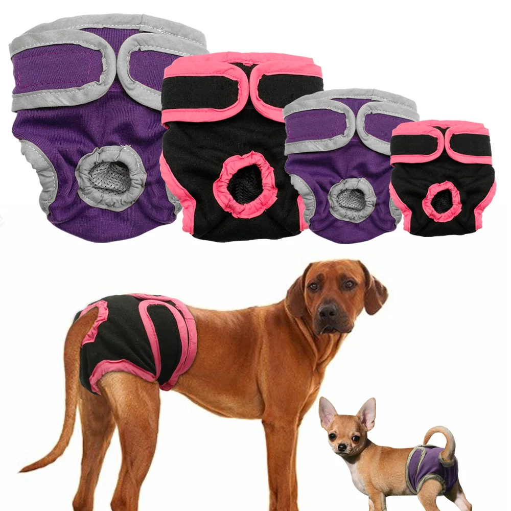 Мягкие женские подгузники для собак, физиологические штаны для щенков, моющееся нижнее белье, дышащие маленькие и средние физиологические трусики для домашних собак