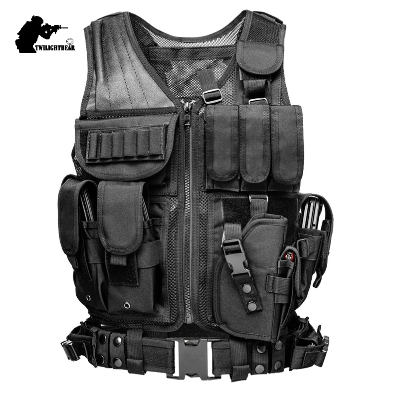 

Military Tactical Vest 600D Nylon MELLO Multi-function Mesh Combat Vest CS Paintball Protective Vest Police Equipment BE045