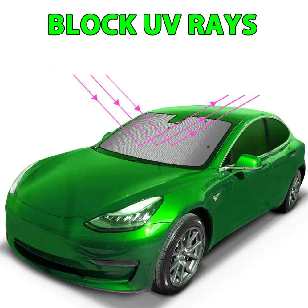 

VANSSI Windshield Sunshade Car Auto UV and Sun Protection Front Sun Shade for Tesla Model 3 Accessories
