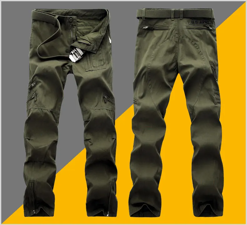 Военная Униформа Для Мужчин's армейские брюки высокое Качественный хлопок мужской тонкий жира 101 Airborne Походные штаны Для мужчин брюки Карго рабочий комбинезон BF001