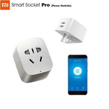 

Original Xiaomi Smart Socket Pro Edition ZNCZ03CM WiFi Control Power Count Timer Switch Dual USB BC1.2 Cute Mini 2200W 10A