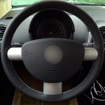 

Black Synthetic Leather Car Steering Wheel Cover for Volkswagen VW Beetle 2003-2010