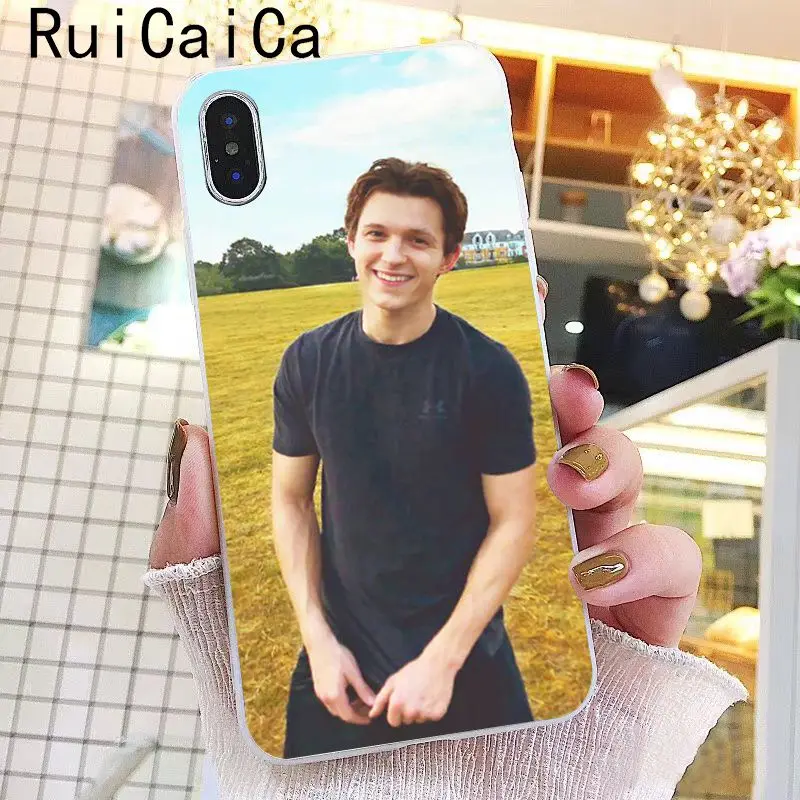 Ruicaica том Холланд Marvel Человек паук Мягкий чехол для телефона из ТПУ iPhone 5 5Sx 6 7plus 8