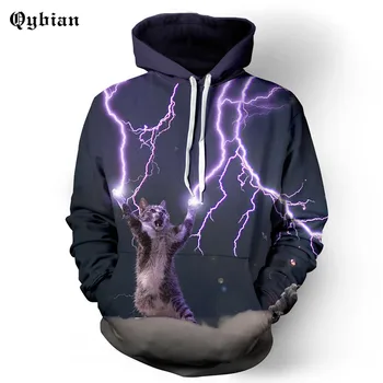 

Man Women's Hoodies 3D Lightning Star Who Meow Digital Printing Sweetheart Husband And Wife Sweatshirts Hoody Tops For Boyfriend
