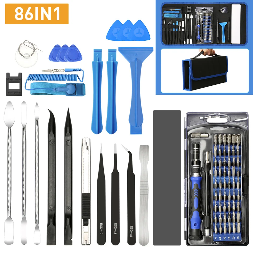 

86 In 1 Smartphones Set Multi-Purpose Portable Bag Laptops Repair Screwdriver Hand Tools Magnetic Electronic Devices