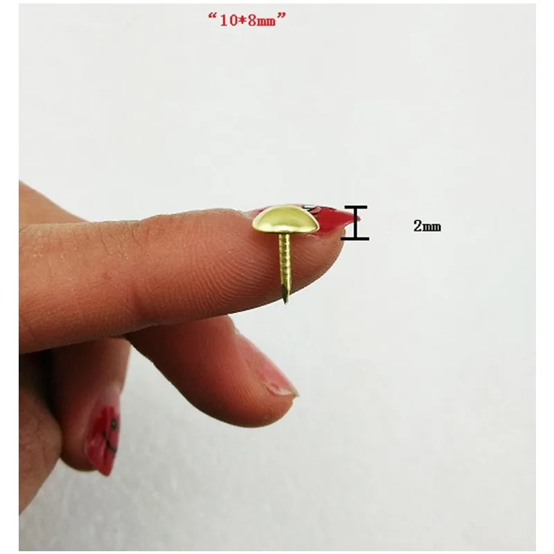 10 шт. желтая металлическая Обивка Ногтей антикварная шкатулка для ювелирных изделий диван декоративные гвозди толкатель декоративная мебель гвозди