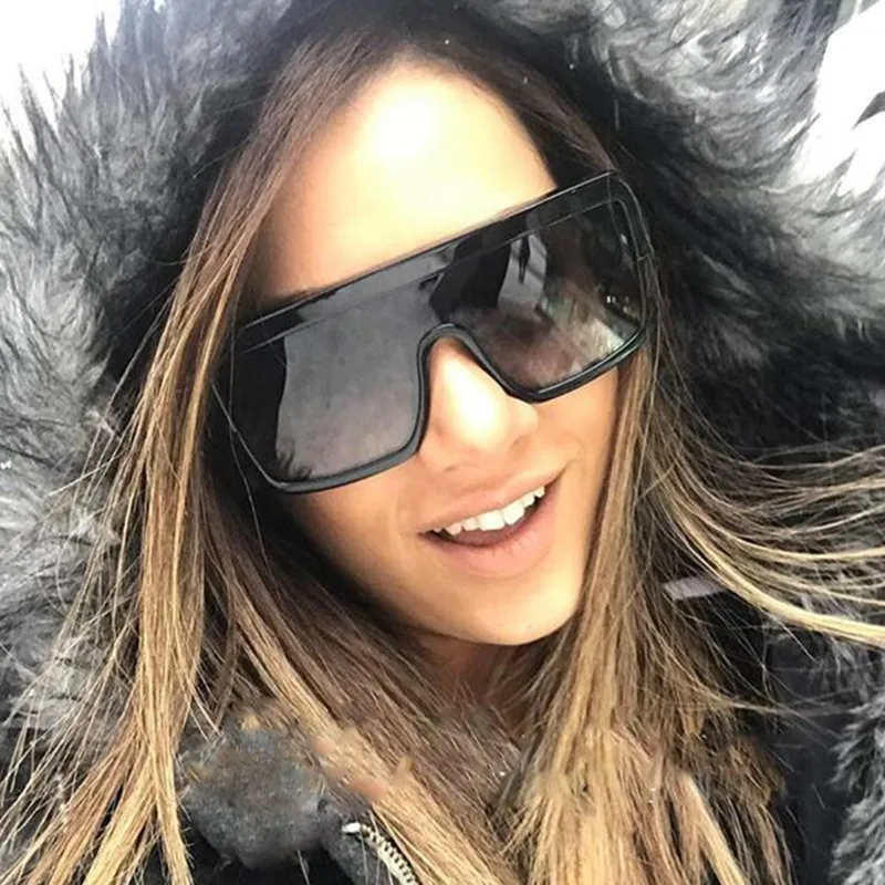 

REALSTAR Oversized Square Sunglasses Women Brand Designer Black Shades Sun Glasses Mens 2018 Fashion Retro Eyewear Oculos S238