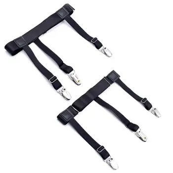 

2Pcs Fashion Men Shirt Stays Garters No-slip Locking Clamps Suspenders Holders