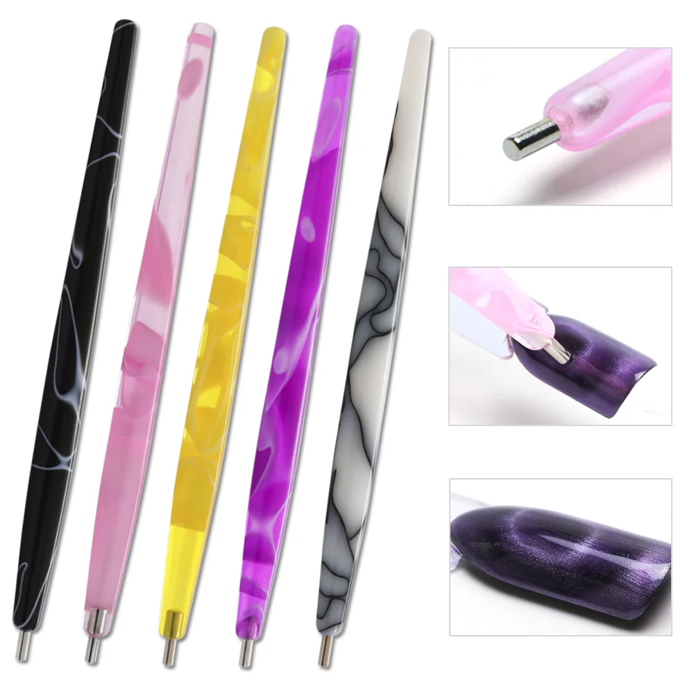 

1pcs Nail Art Cat Eye Magnetic Magnet Pen Acrylic DIY Magic 3D Painting Tips Dotting Pen Polish UV Gel Manicure Salon Tool JIA01