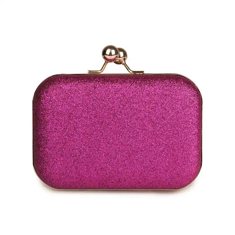 Pochette Luxy Moon Rose en cuir pur rouge Vue de face