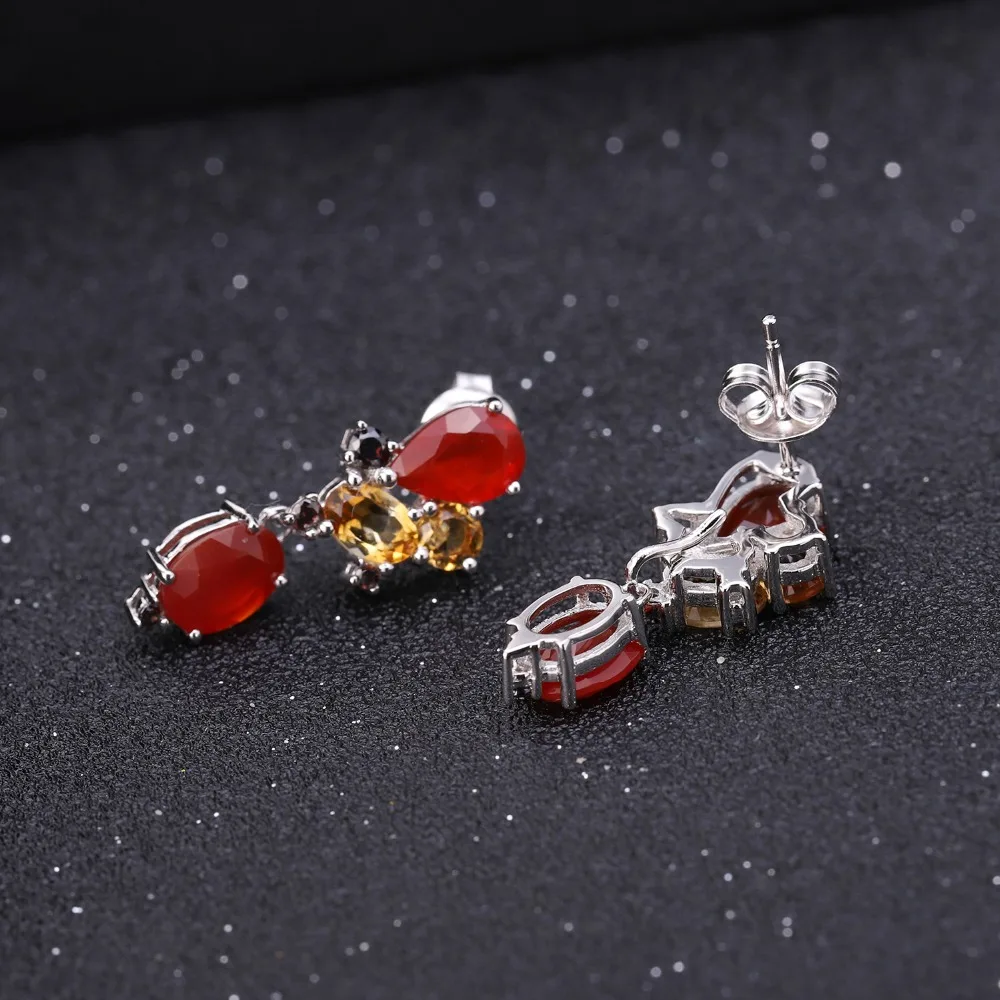 Женские Балетные сережки GEM'S серьги гвоздики из натурального кардалянского