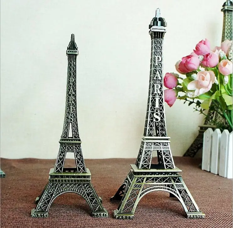 25cm Modelo de Estatua de la Torre Eiffel de París de aleación Vintage MAGT Torre Eiffel 