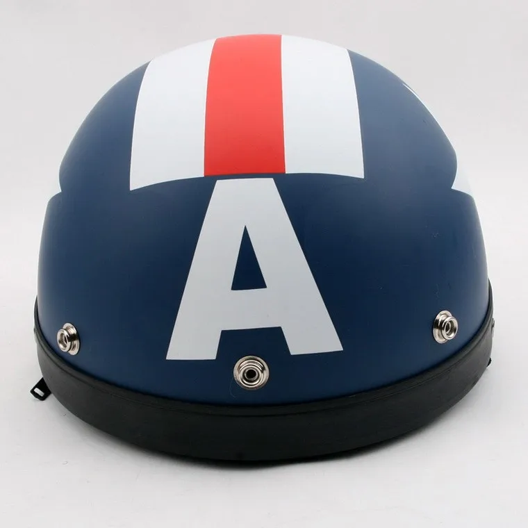 Новинка, мотоциклетный шлем с изображением Капитана Америки, электрический велосипед, зимний, АБС-пластик, летний, полулицевой шлем, четыре сезона, свободный размер