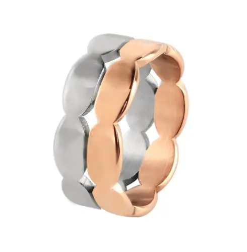 MSX для мужчин кольца 3 цвета нержавеющая сталь кольцо для классический стиль ювелирные изделия для украшения свадебный подарок Multi разме - Цвет основного камня: Rose gold