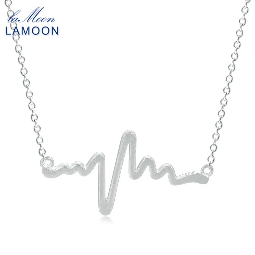 Ламода, Проволочная электрокардиограмма, волнистая цепь, ожерелье, серебро 925 пробы, S925, хорошее ювелирное изделие для женщин, свадьба LMNY010