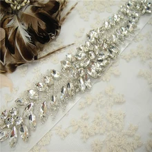 Shidianyi Стразы и аппликация из жемчужного бисера свадебный пояс повязка на голову аппликация мотивы Диаманте Wedding-RA114-Y9513
